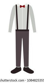 elegant clothes of old man with bowntie