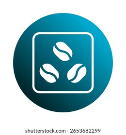 Elegante Kaffeebohnen-Ikone mit einem modernen und einladenden Design für Marken- und Werbezwecke