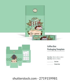 Elegant Coffee Box Packaging Design Elements
