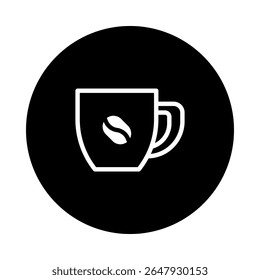 Elegant coffee cup logo with coffee bean for branding and business purposes a minimalist style