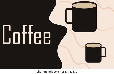 elegant coffee cup vector with background