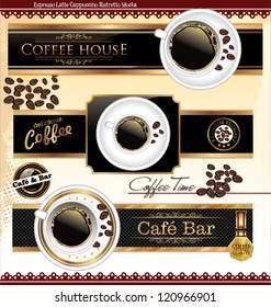 Elegant Coffee  label set