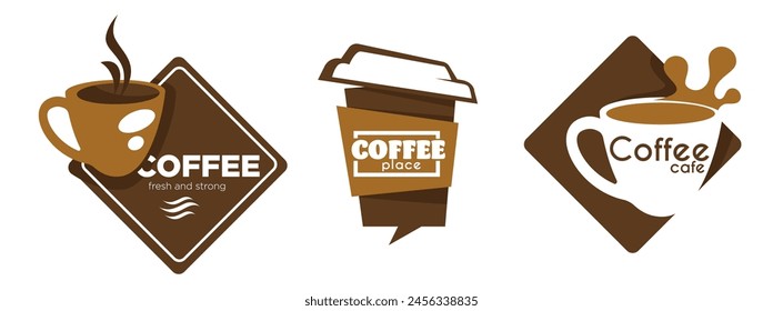 Elegant Coffee Logo Collection vector