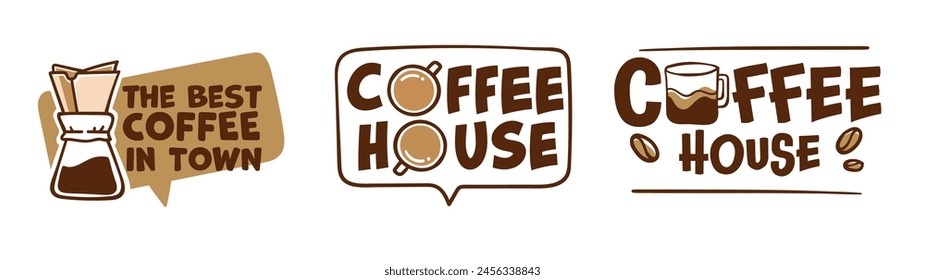 Elegant Coffee Logo Collection vector