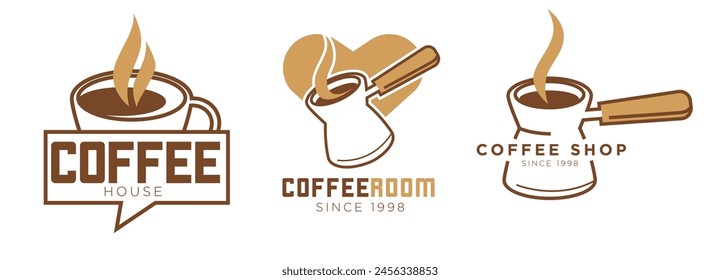 Elegant Coffee Logo Collection vector