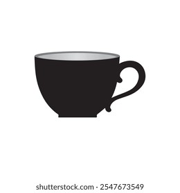 Elegant Coffee Mug Silhouette Vector Design