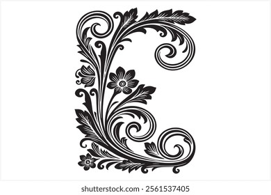 Elegant Collection of 18 Laser Cut Silhouette Floral Frames Bundle for Crafts, Art, and Decoration Projects