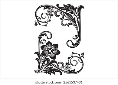 Elegant Collection of 18 Laser Cut Silhouette Floral Frames Bundle for Crafts, Art, and Decoration Projects