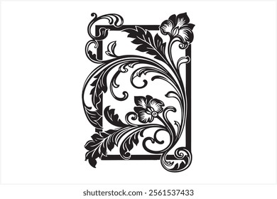 Elegant Collection of 18 Laser Cut Silhouette Floral Frames Bundle for Crafts, Art, and Decoration Projects