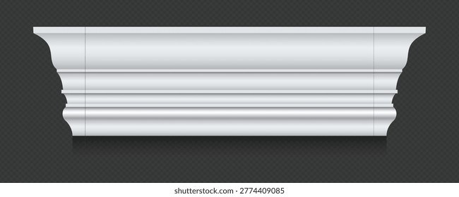 Elegant collection of classic wall and ceiling molding elements featuring decorative crown molding, baseboards, cornices, and ornamental architectural trims.