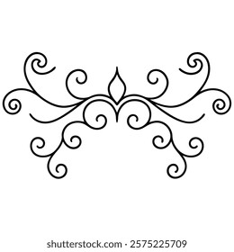 Elegant collection of decorative swirls and dividers with intricate flourishes, perfect for enhancing invitations, greeting cards, logos, and vintage-inspired designs.

