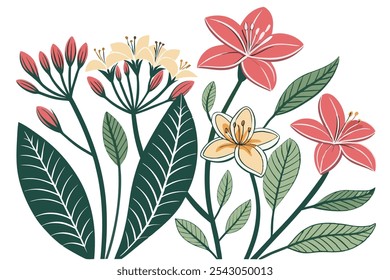 Elegant Collection of Floral and Leaf Designs for Decor, Patterns, and Nature Inspired Graphics