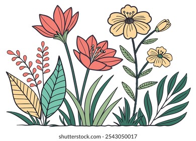 Elegant Collection of Floral and Leaf Designs for Decor, Patterns, and Nature Inspired Graphics