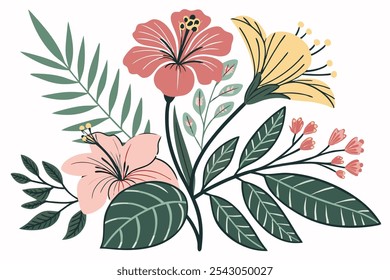 Elegant Collection of Floral and Leaf Designs for Decor, Patterns, and Nature Inspired Graphics