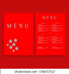 
Elegant color contrast menu for cafes and restaurants