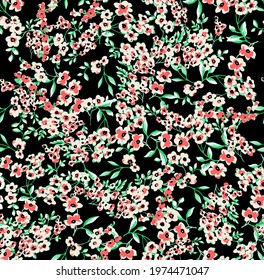 elegant colored liberty floral pattern, perfect for fashion textiles