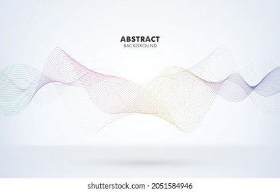 Elegant Colorful Abstract Wave Grey Background Design