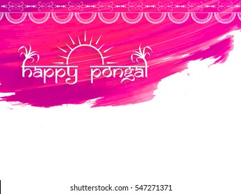 Elegant colorful background design of Happy Pongal.