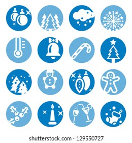 Elegant Colorful Cristmas Icons Set Created For Mobile, Web And Applications.
