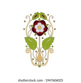 ELEGANT COLORFUL FLOWERS STANCIL TO DECORATE