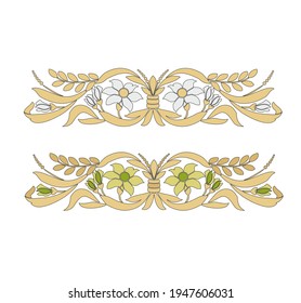 ELEGANT COLORFUL FLOWERS STANCIL TO DECORATE