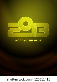 Elegant colorful happy new year 2013 card design in green color. vector illustration