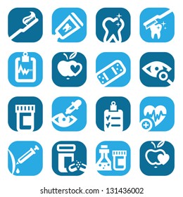 Elegant Colorful Health Icons Set Created For Mobile, Web And Applications.