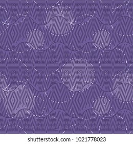 Elegant colorful Linearly Constructive vector seamless pattern  with hearts lines dots and circles. great for baby room wallpaper, background, invitation card detail, gift packaging or wrapping paper 