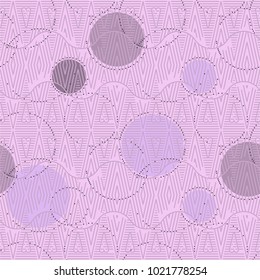 Elegant colorful Linearly Constructive vector seamless pattern  with hearts lines dots and circles. great for baby room wallpaper, background, invitation card detail, gift packaging or wrapping paper 