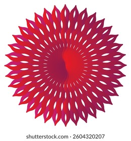 Elegant colorful mandala design on white background