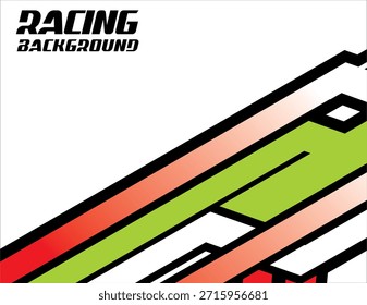vetor de linha modificado colorido elegante, RACING FUNDO 3d, design de decalque.
