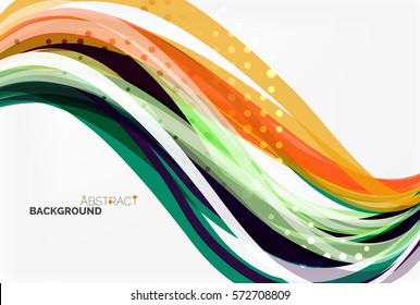 Elegante ola colorida, rayas. Fondo de plantilla de vector para diseño de flujo de trabajo, diagrama, opciones de número o diseño web