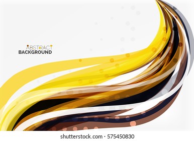 Elegant colorful wave, stripes. Vector template background for workflow layout, diagram, number options or web design