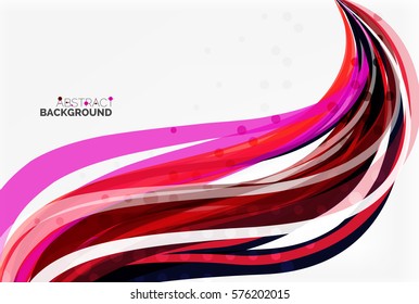 Elegante bunter Welle, Streifen. Vektorvorlagenhintergrund für das Workflowlayout, -diagramm, -nummeroptionen oder Webdesign