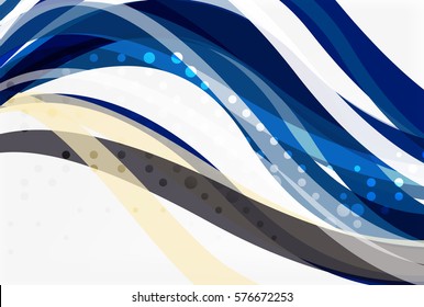 Elegante ola colorida, rayas. Fondo de plantilla de vector para diseño de flujo de trabajo, diagrama, opciones de número o diseño web