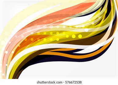 Elegant colorful wave, stripes. Vector template background for workflow layout, diagram, number options or web design