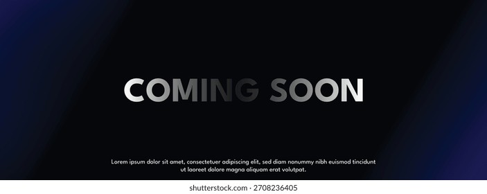 Elegant Coming Soon Background Vector with Soft Dark Lighting and Smooth Wave Shapes
