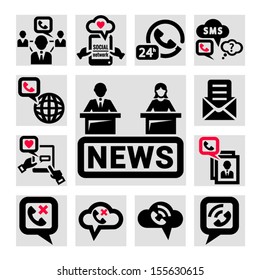 Elegant Communication Icons Set for web and mobile.