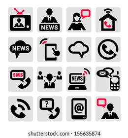 Elegant Communication Icons Set for web and mobile.
