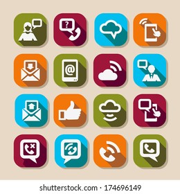 Elegant Communication Icons Set for web and mobile.