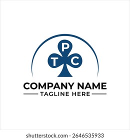 Elegante Empresa Logo Design Apresentando uma forma Cloverleaf com iniciais cercado por um arco minimalista para uma identidade moderna e profissional de negócios