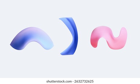 An elegant composition of abstract colorful curves on a soft background that captures attention