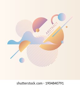Elegant composition with dynamic and geometric shapes in pastel colors. Abstract background for your design. A template for advertising and social networks in a modern style.