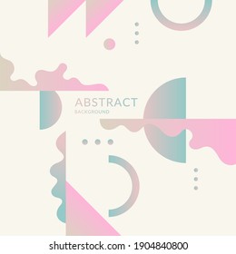 Elegant composition with dynamic and geometric shapes in pastel colors. Abstract background for your design. A template for advertising and social networks in a modern style.