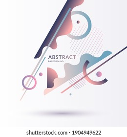Elegant composition with dynamic and geometric shapes in pastel colors. Abstract background for your design. A template for advertising and social networks in a modern style.