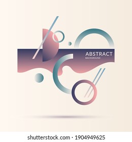 Elegant composition with dynamic and geometric shapes in pastel colors. Abstract background for your design. A template for advertising and social networks in a modern style.