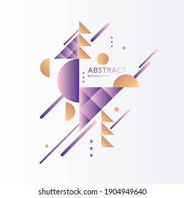Elegant composition with dynamic and geometric shapes. Abstract background for your design. A template for advertising and social networks in a retro style.