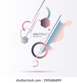 Elegant composition with dynamic and geometric shapes in pastel colors. Abstract background for your design. A template for advertising and social networks in a modern style.
