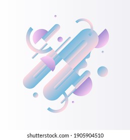 Elegant composition with dynamic and geometric shapes in pastel colors. Abstract background for your design. A template for advertising and social networks in a modern style.