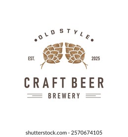 elegant concept brewery logo design collection of craft beer templates retro vintage badges brewery, whisky drink, bar, cafe, restaurant	